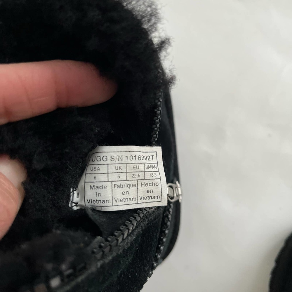 Ugg Florence Black Zipper Winter Snow Boots Baby Girl size 6 - Picture 10 of 11